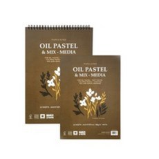 파펠시노 브리스톨지 오일파스텔 스케치북 200g A4 A5 스프링 패드형, A4 스프링