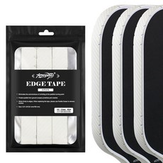 아모스위즈 피클볼 엣지 가드 테이프 3K 보호 3개 PU 혼합 텍스처 테이프 23mm 너비 헤드 13mm 및 16mm 20mm 두꺼운 패들용 화이트 색상 452222