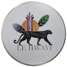LE HWAYI 黑豹圖案光澤氣墊粉餅, 21號, 13g, 1個