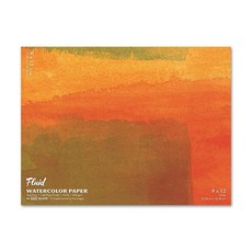Fluid Watercolor Paper Block 9 x 12 inches 15 Sheets 140 lb (300 GSM) Cold Press Artist Pad for