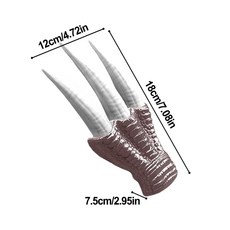 恐龍派對面具逼真的恐龍頭面具帶聲音電影靈感角色扮演爪玩具萬聖節, 紫色爪子, 1個