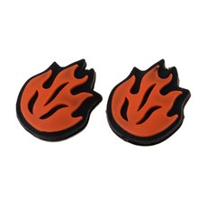 테니스 라켓 및 문자열에 대 한 2Pcs 불꽃 모양 실리콘 테니스 문자열 댐퍼 테니스 라켓 댐퍼 충격 흡수 장치, 주황색
