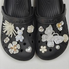 폼폼스타 진주 나비 신발 파츠 세트 12P