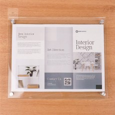 벽고정용 게시판 액자 a4액자프레임 a4안내판벽면부착 a4벽부착안내판 ats32757iU, 단일