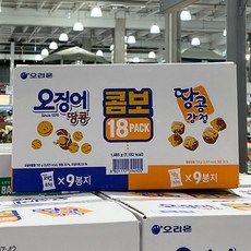 오리온 오징어+땅콩강정 콤보 18팩 대용량 간식, 단품