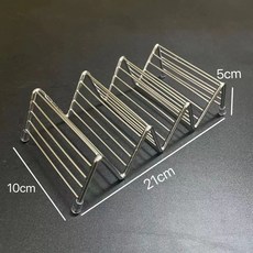 타코튀김기 바스켓 브리또 접시 핫도그 타코 업소용 나초, 실버 가너비 3 - 4칸 V자형 팬, 기본 색상