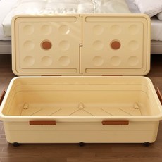 床底收納箱帶滑輪扁平抽屜式可折疊衣服被子整理神器放床下儲物箱, 1個