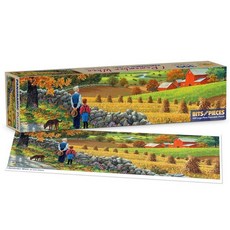 Bits and Pieces 성인용 300피스 퍼즐 - I Remember When 대형 피스 30.5cm x 91.4cm(12인치 36인치) 직소 퍼즐 아메리카나 가을 낙엽