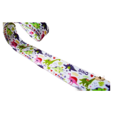 Smiko腸腸妞 20mm恐龍圖案加厚雙面織帶 布帶 水壺背帶 口罩鏈 圍兜帶 防掉落帶 識別證帶 手作材料, F,1碼(91公分)