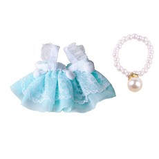 애완동물드레스 햄스터용 레이스의상 진주목걸이세트, Green