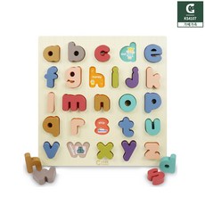 영유아 기초 영어 알파벳 학습용 대문자 색깔 퍼즐 영단어 아기교구 유아퍼즐 학습도구, KS4107 알파벳 소문자 퍼즐