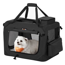 FEANDREA 다기능 통풍 반려동물 이동가방 산책가방 외출가방 이동장, 1개, 블랙