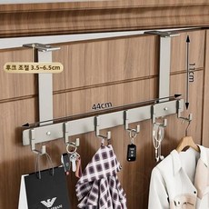 벽걸이형 문 뒷면 옷걸이 침실 무타공 욕실 흔적없는 수납 현대적 심플 공간 알루미늄 후크, 1개, 27. Hot selling-gun gray-door