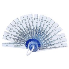 틈새게이지 측정자 두께 도구 투명 산업용 용접갭자 간격, 0.11.5mm15 조각