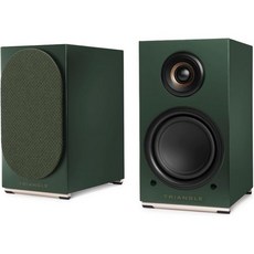 삼각형 AIO 트윈 WiFi 및 블루투스 액티브 책장 스피커 2x50W 앰프 HD 오디오 PhonoTurntable 광 TV 입력 165 x 304 235mm 흰색페어, Green
