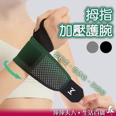 拇指護腕 腱鞘炎護腕 媽媽手護腕 手腕帶 運動護腕, 灰色, 1個