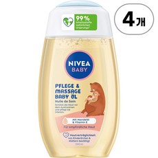니베아 베이비 베이비 케어 & 마사지 오일 NIVEA BABY Baby Care & Massage Oil 200ml, 4개