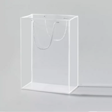 꽃다발 쇼핑백 창문형 투명 종이쇼핑백, A타입(화이트)1개