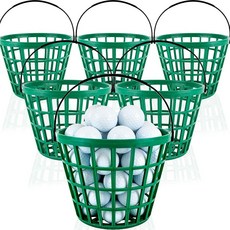 Spaluck 6 Pack Plastic Golf Ball Bucket 40–50 Balls Capacity Basket with Handle for Driving Range, Spaluck 6 Pack Plastic Golf Ba