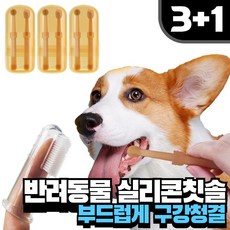 딜메이트 강아지 손가락 칫솔 소형견용 애견칫솔, DM19, 4개