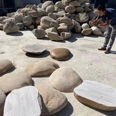 52QUAD 조약돌타일 바닥 온천 모조 셀프 포인트 주방, 1개, 조약돌 슬라이스 50-100cm 평당