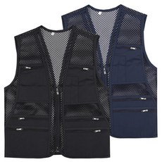 남성 망사조끼 여름 왕망사 빅사이즈 주머니많은