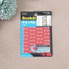 3M 스카치 CLS101 강력 투명소재용 폼양면테이프(10x10cm)/양면/테이프/자동차/접착제/접착, (9P)사각 투명 양면 테이프 초강력 34x34mm 거