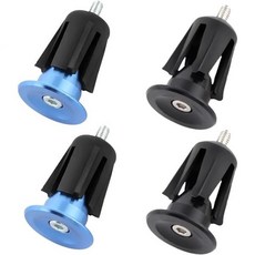 2쌍 자전거 핸들바 바 엔드 플러그 알루미늄 합금 확장 조절 캡 자전거용 로드 바이크 산악용 방수 방진파랑 검정