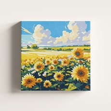 diyee 피포페인팅 명화 그리기 20x20cm, 1개, A321 해바라기