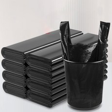 手提垃圾袋 加厚款背心式垃圾袋 黑色塑膠袋, 1個, 一捆(50入), 18L