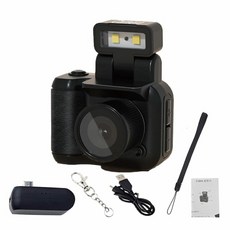 미니 디지털 카메라 소형 장난감 카메라 1080P 녹화 대응 1.44인치 LCD 화면 Type-C 충전식 초경량 소형 키즈 블랙, 1개, 상세페이지 참조