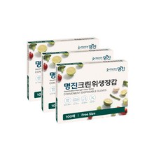 명진 크린 위생장갑, 100개입, 3개