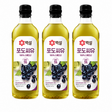 백설 포도씨유, 900ml, 3개