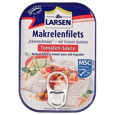 Larsen 라르센 고등어 필레 토마토 소스 110g, 1개