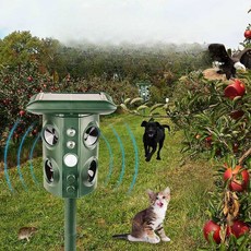 고양이퇴치기 태양광 유해 동물 초음파 고양이 멧돼지, 개 구충제 3세대 개 고양이 쥐 뱀 퇴치