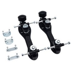 롤러 스케이트베이스 4 륜 2 열 롤러 스케이트 브래킷 스케이트 보드베이스 하단 플레이트 블랙, 검은색, 1개