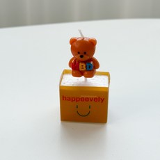 즈킁 케이크 디자인초 모음, 1개, 33.동글곰돌이_브라운