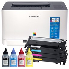 무한프린터 개조 삼성 레이저프린터 SL-C513 SL-C513W 무한토너+리필파우더 풀세트 프린트기, SL-C513 유선연결 무한프린터