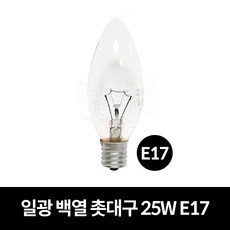 일광전구 백열 촛대구 25W E17, 1개