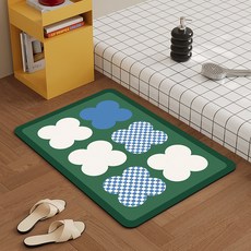 小清新浴室腳墊 硅藻泥吸水速乾防滑地墊 - 浴室/淋浴間適用, 1個, 圖3,50*80cm【硅藻泥】