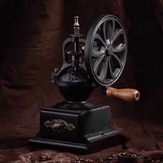 레트로 원두 그라인더 분쇄기 대형 수동 커피빈 카페, 1. 블랙 윈드휠