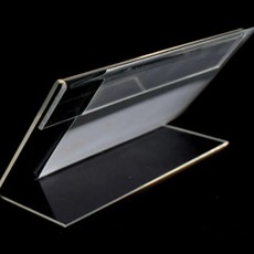 라볼페 투명 아크릴 쇼케이스 가격표 pop 꽂이 스탠드 아크릴 네임택 홀더 L자 스탠, 6x4
