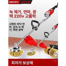 전기 녹 제거기 연마 기어 산업용 폴리싱 전동 공압식, 3980w 제거기 제거 브러시 120mm, 1개