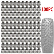 자동차 체인 직물 스파이더 타이어 8x10mm 스파이크 스터드 나사 겨울 스노우 휠 러그 아이스 가드 트럭 SUV 오토바이 액세서리 100 팩, 1개