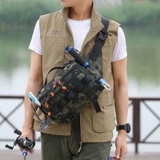 다용도 루어 낚시 보조가방 수납정리, 힙색, 밀리터리