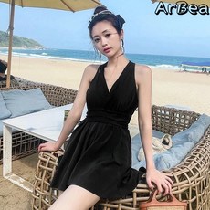 【Arbea】泳衣女時尚性感純欲網紅露背連身款遮肚顯瘦新款溫泉泳裝【C1148】, 露背連身款,XL