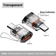 [호환] Olaf 120W 유형 C-USB A OTG 어댑터 USB 3.2-유형 C 15 16 Macbook iPad Huawei P60 용 고속 충전 커넥터, 1)Transparent C to A