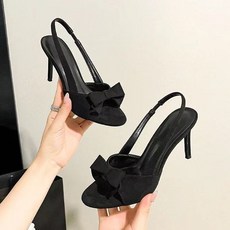 페이준 여성 봄 여름 하이힐 리본 오픈토 슈즈 LN5474