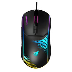 JERTECH XP14 유선 기계식 마우스 게이밍 e스포츠 초경량, 블랙 블랙