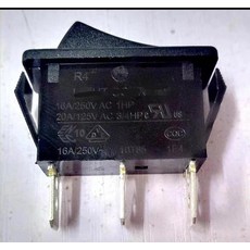 [ 1240271 ] CJGHJNFF 1개 R4 양면 셀프 리셋 로커 스위치 3핀 16A250V 20A125V - 블랙 매뉴얼 양방향 표면 장착 터치 컨트롤